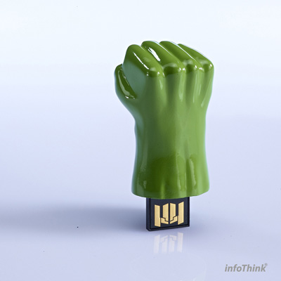 InfoThink《复仇者联盟》绿巨人浩克之拳造型随身碟8GB珍藏版