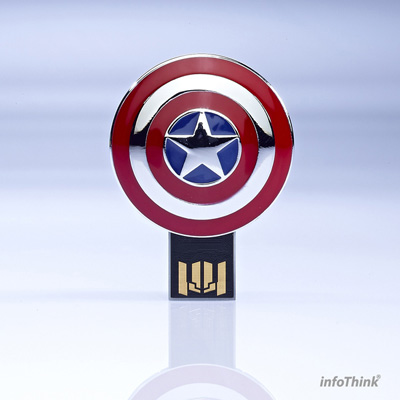 InfoThink《复仇者联盟》美国队长盾牌造型随身碟8GB珍藏版