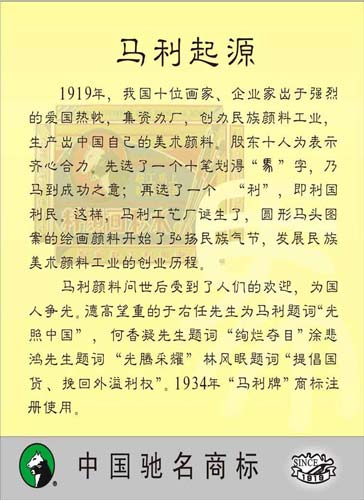 上海实业马利画材有限公司简介